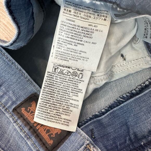 Levi's 515 Bootcut Light Wash Denim Jeans Womens Sz 6 Mid Rise Embroidery WPL423 - Picture 4 of 6